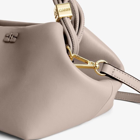 NWT Ganni Small Bou Bag - Oyster Gray - Picture 5 of 7